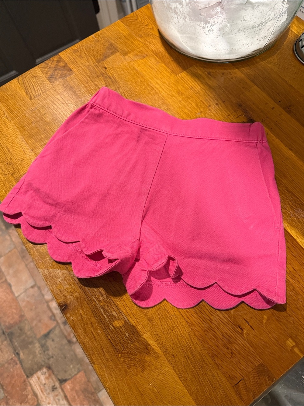 J. Crew Hot Pink Scallop Hem Girls' Shorts